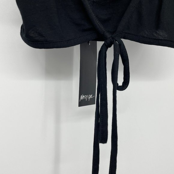 NWT Nasty Gal keep it up tie black bralette - Picture 8 of 13